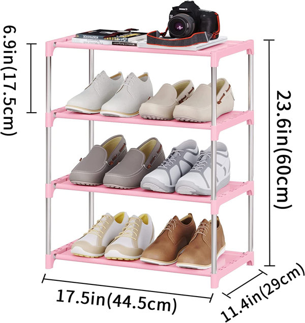 Good Looking 8 Pair Shoe Rack Rebrilliant Finish: Black