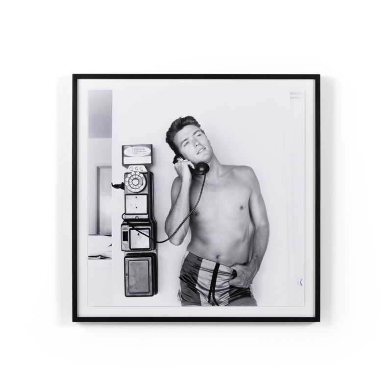 Clint Eastwood Takes A Call Print by Getty Images, 30" H x 30" W x 1.5" D