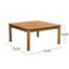  Ensemble de canapé d'extérieur 3 places avec table basse, structure en bois d'acacia massif et coussins crème