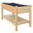 Raised Garden Bed 48X23x31.1-Inch Elevated Wood Planter With Water Collection Tray, Storage Shelf, Protective Liner