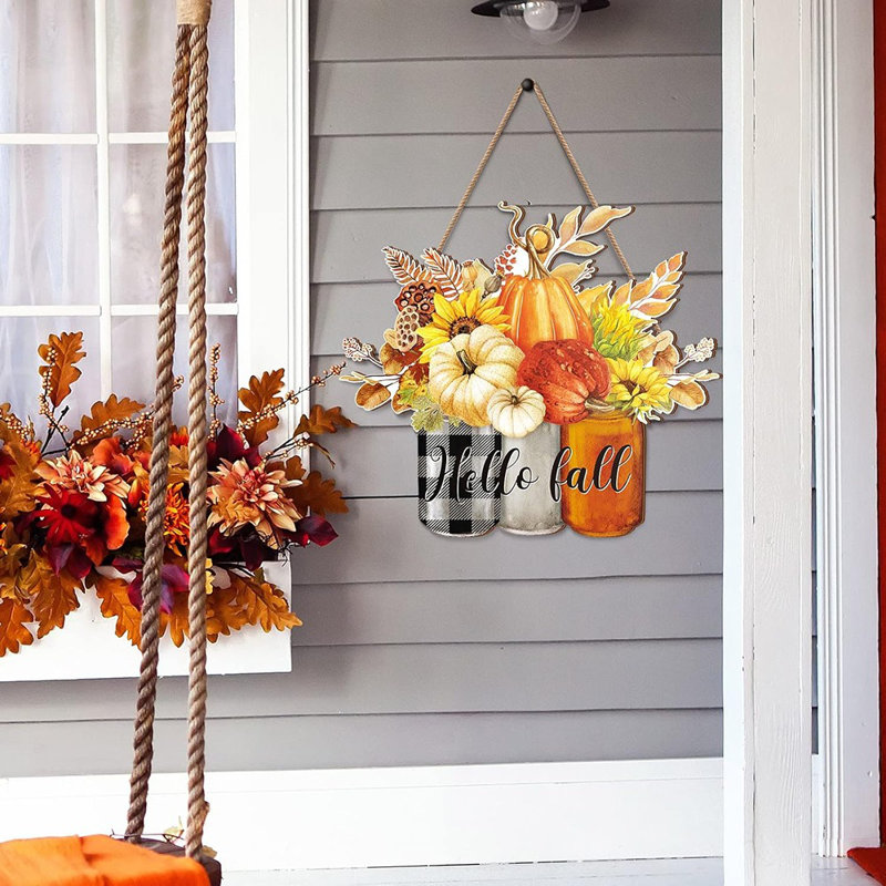 Panneau de porte Hello Fall