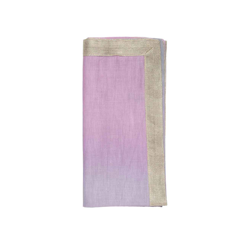 Dip Dye Linen Napkin, Lilac/Periwinkle