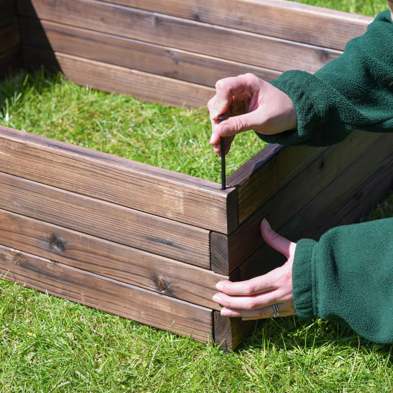 Ayube Wood Raised Garden Bed, 22.50cm H x 80cm W x 60cm D