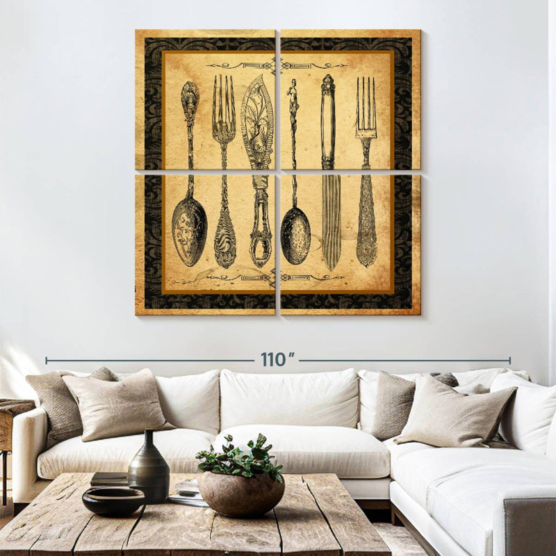 Yarlin Adriana Silverware Vignette, 74" H x 74" W