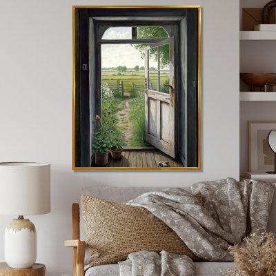 " View From A Cottage Country Door V "