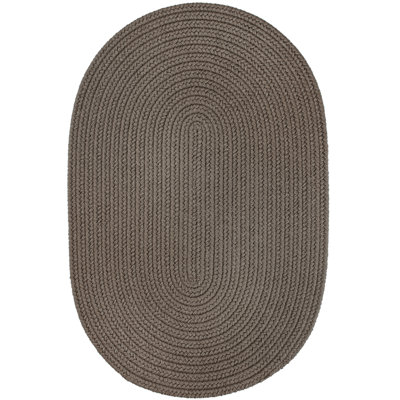 Tapis gris tressé à la main Smyth