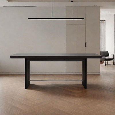 Retro Black Modern Dining Table