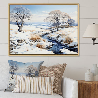 Snow River Winters Solitude sur toile