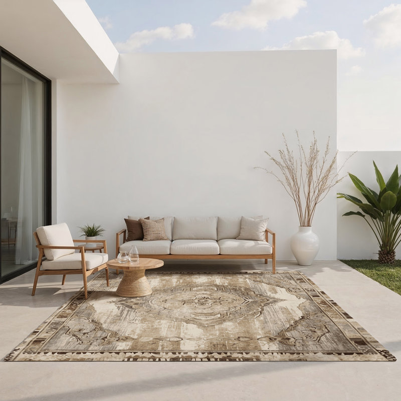 Tapis intérieur et extérieur Desert Lattice, Rectangle 1 pi 6 po x 2 pi 6 po