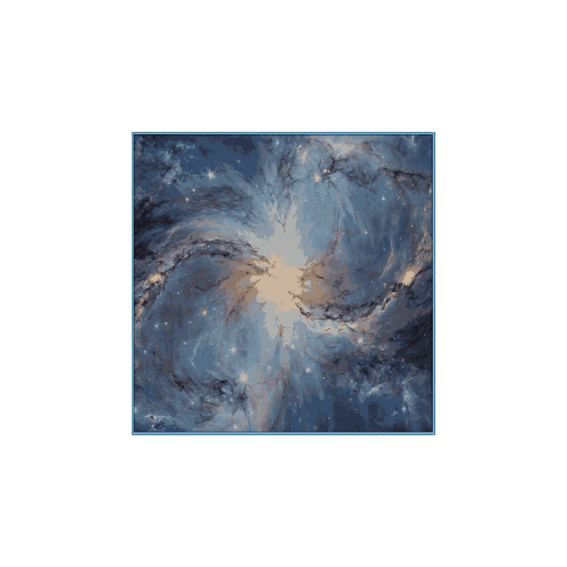 Machine Washable Blue Area Rug, Square 8'