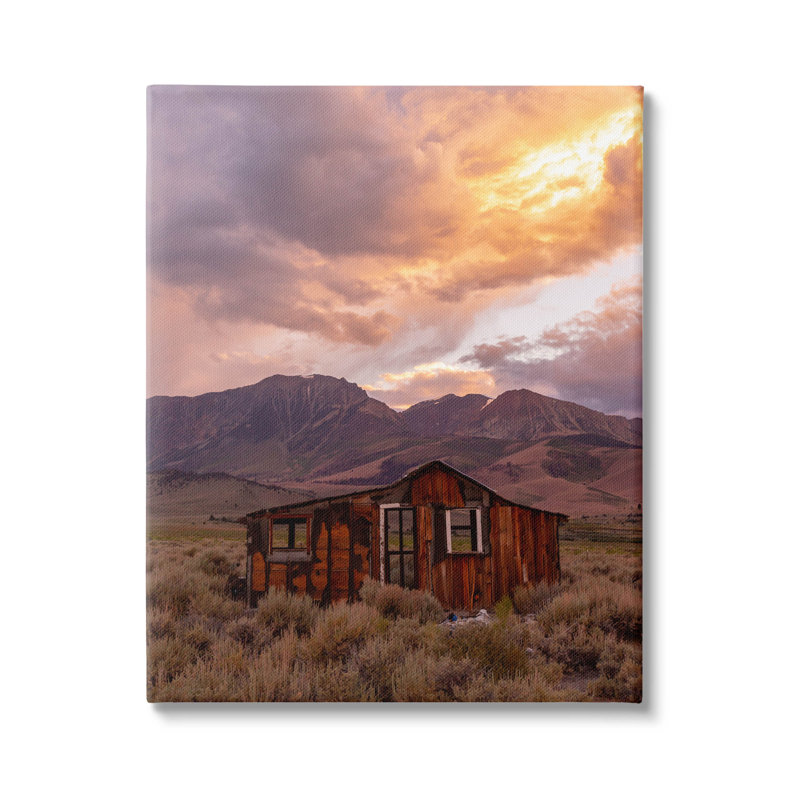 Art de giclée, campagnard, campagne, coucher de soleil, H 48 po x l 36 po x P 1,5 po, Toile tendue