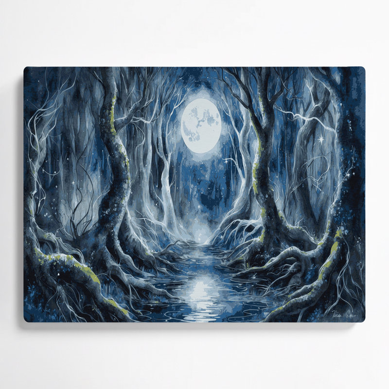 Art mural gris Sci Fi Enchanted Forest