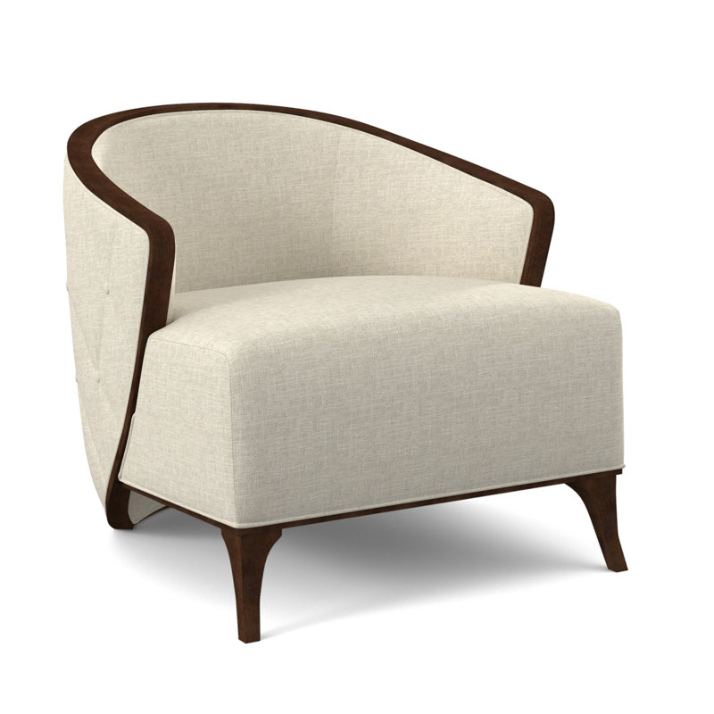 Penegrine Lounge Chair, Filigree Ivory, American Walnut