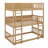 Triple Wood Bunk Bed, With Ladders, Guardrails-730253881