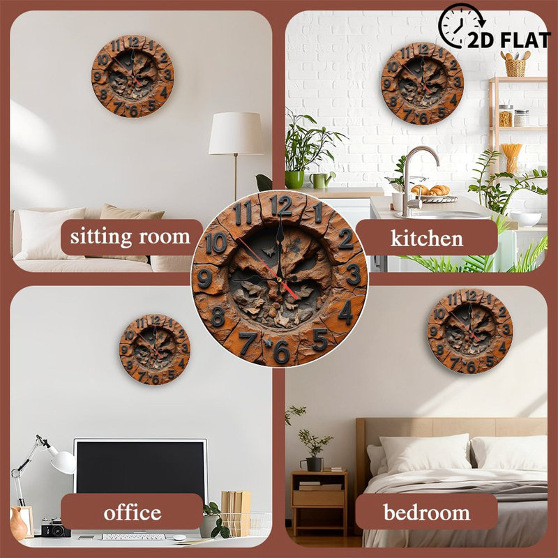 Horloge murale rustique