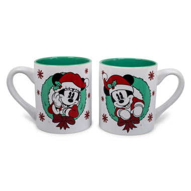 Silver Buffalo Disney Mickey And Minnie Sketchbook Glitter Ceramic Mug