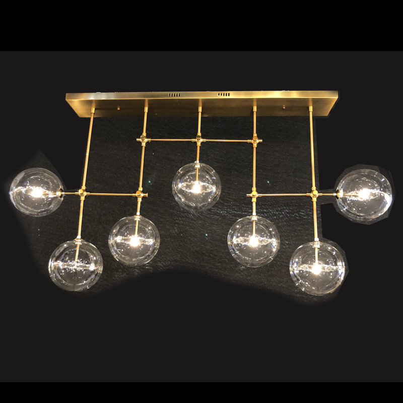 Lustre spoutnik linéaire à 7 lumières Pittsfield