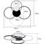 Deges LED Semi Flush Mount