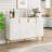 59" Wide Modern Simple White Gold Sideboard