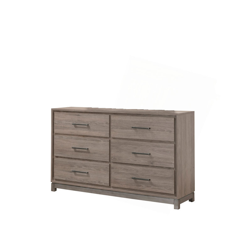 Commode de rangement contemporaine 1 tiroir 6 tiroirs avec poignée en métal