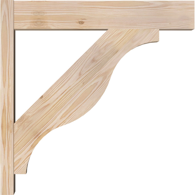 5 1/2"W x 24"D x 24"H Funston Block Smooth Outlooker, Western Red Cedar, 5 1/2" W Western Red Cedar (Smooth), 24" D x 24" H