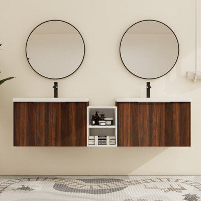 Meuble-lavabo mural double 72 po Jenneen