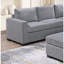 Canapé modulaire en velours côtelé gris avec console et porte-gobelets pour divertir les invités à la maison-1830776308-1830776314-1830776310