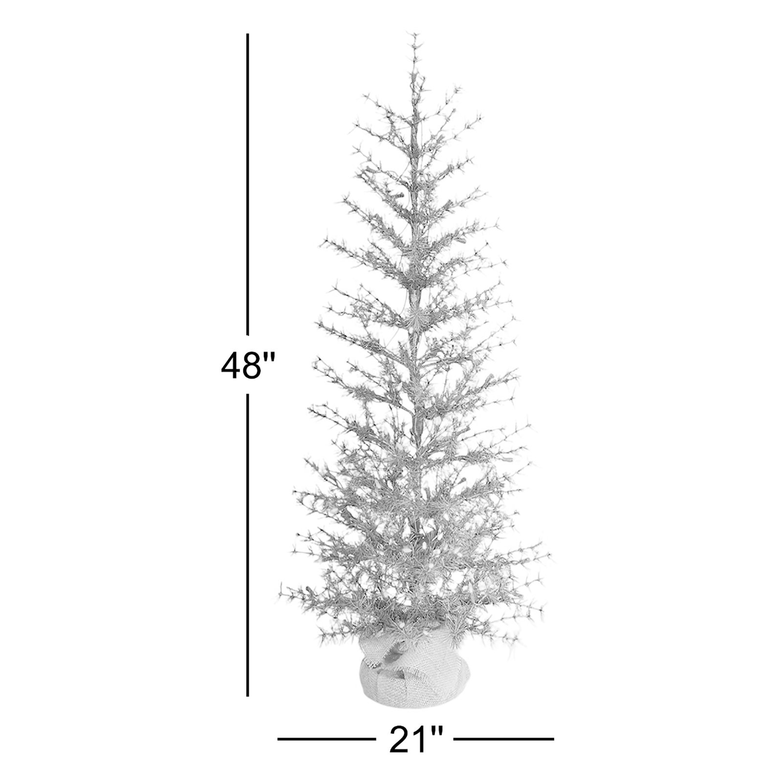 48' Lighted Artificial Fir Christmas Tree