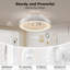 Smart Ceiling Fans with Lights, RGB Fan Ceiling Light with Remote Control, 6 Speeds 3000K-6500K Dimmable Quiet LED, for Bedroom Dining Room Living Room-1975155807