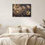 Art sur toile, lys bronze doré avec tiges fluides sur fond sombre-1329090818