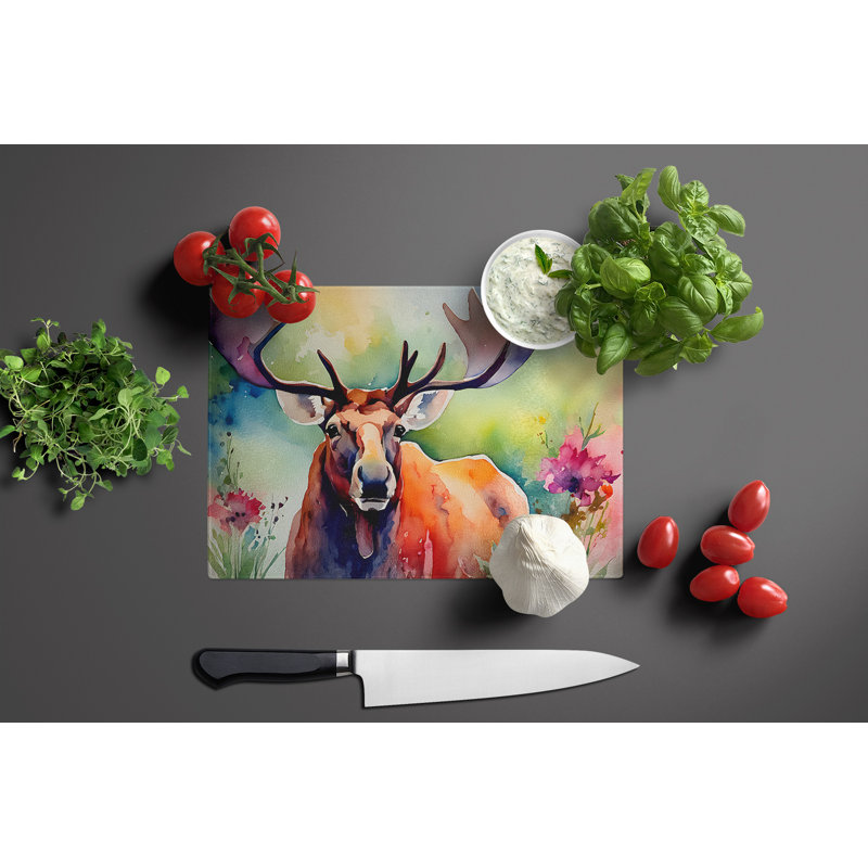 Moose Glass Cutting Board Large