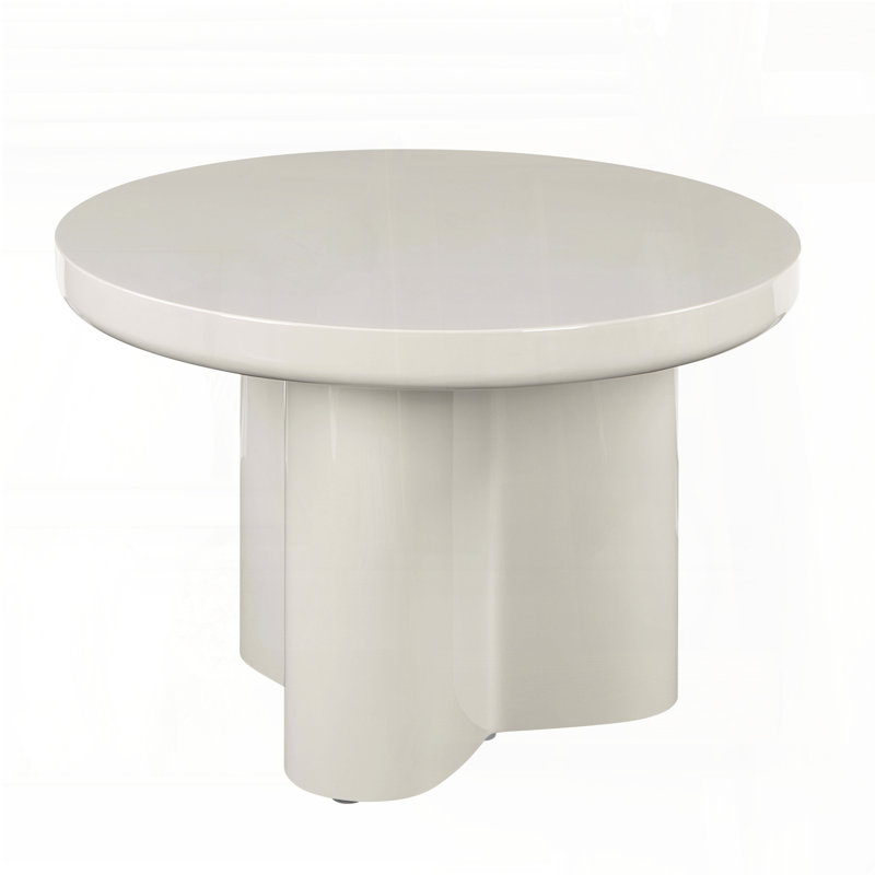Table de bout gris clair ultrabrillant