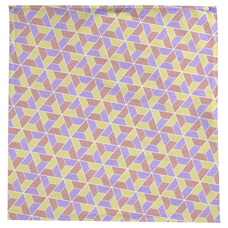 Nappe trapézoïdale Leffel, Jaune / Rouge / Mauve