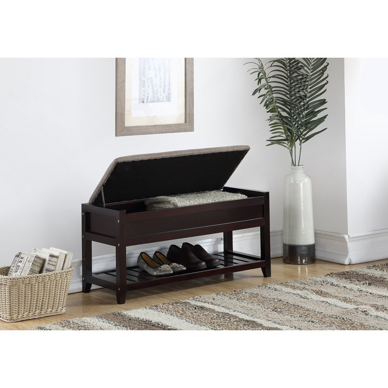 Banc avec rangement pour chaussures, espresso