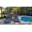 Patio Chaise Lounge Double Outdoor Beach Pool Sunbathing Lawn Lounger Recliner Outside Tanning Chairs For All Weather-2100597088