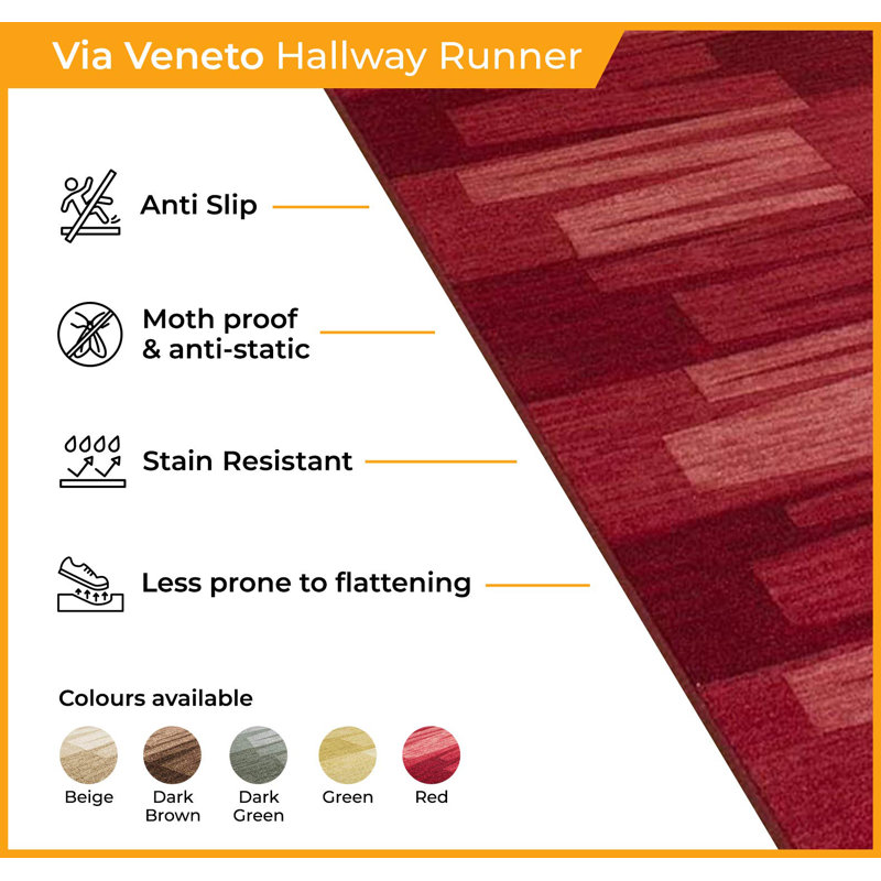 Angelique Chevron Hand Woven Indoor / Outdoor Area Rug, Runner 570cm x 100cm