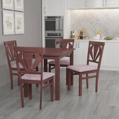 Ensemble de salle à manger 5 pièces Ottomanson Collection Oro espresso / brun avec chaises Salina