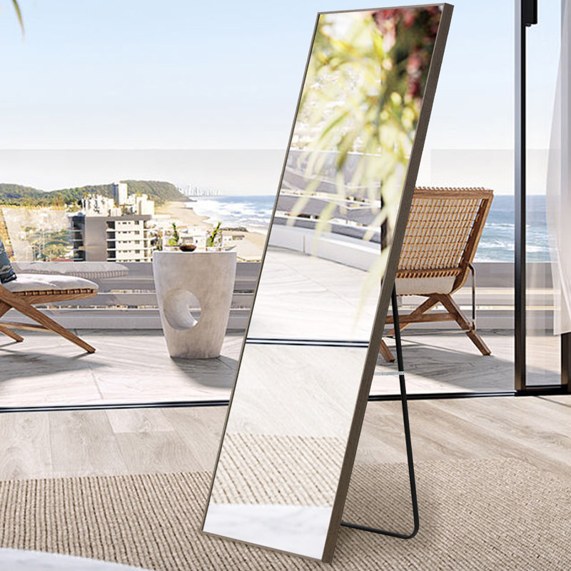 Gehmlich Rectangle A must-have HD Slimming Full-length Mirror for Your Home, Gray, 58" x 15"