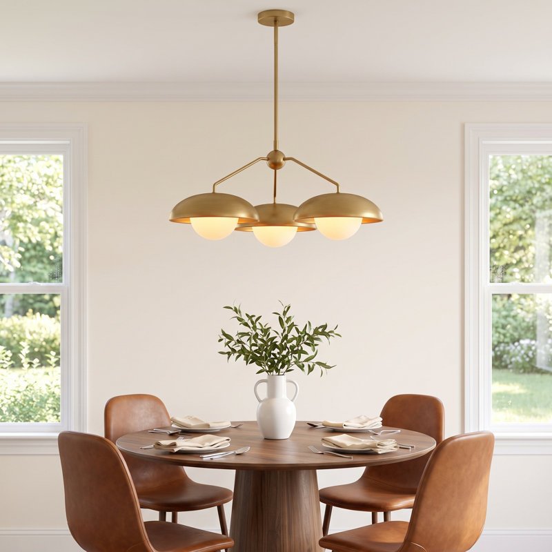 Alessia 3 - Light Sphere Chandelier, Aged Gold