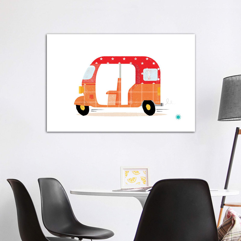 Rickshaw - Imprimé, Pas de tapis, Toile tendue, H 40 po x l 60 po x 1,5 po
