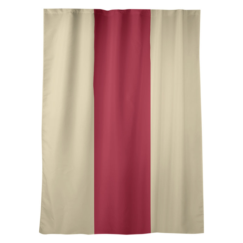 New York Big Sateen Room Darkening Curtain Single Panel, 53" W x 87" L, Sonoran Sand/Sedona Red/Sonoran Sand