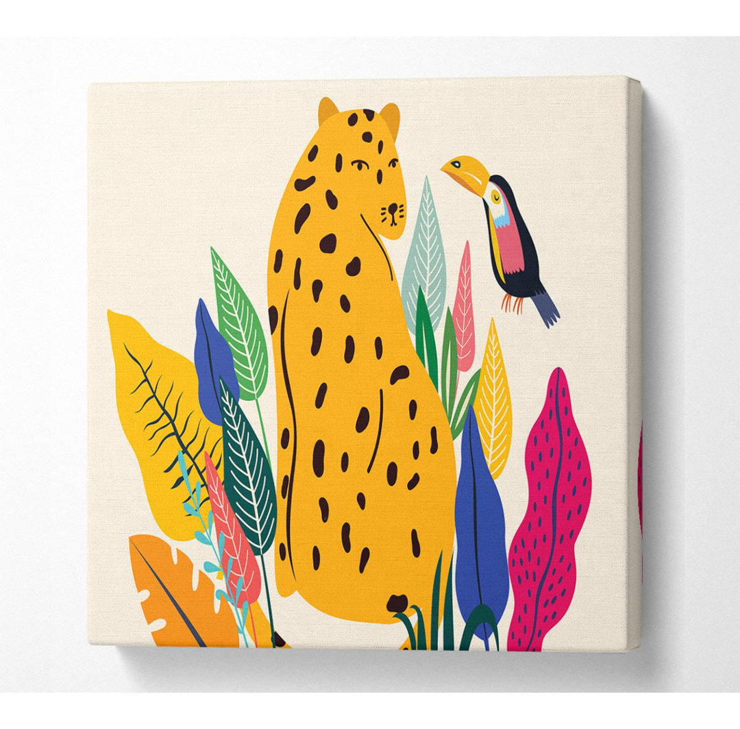 Mid Century Leopard - Kunstdrucke auf Leinwand