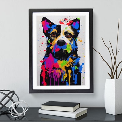 Dog Paint Splat No.2 - Framed Print