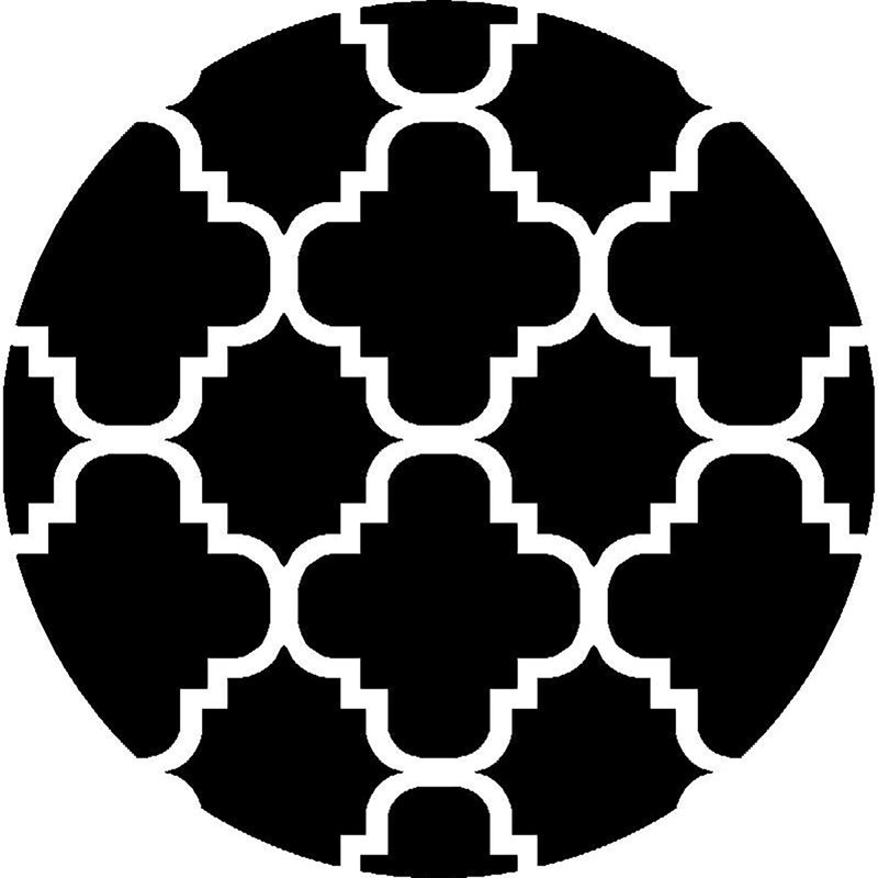 Mccampbell Geometric Indoor Rug, Round 6'6''