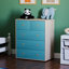 Neptune 5 Drawer Chest, Pink & Oak-317837242