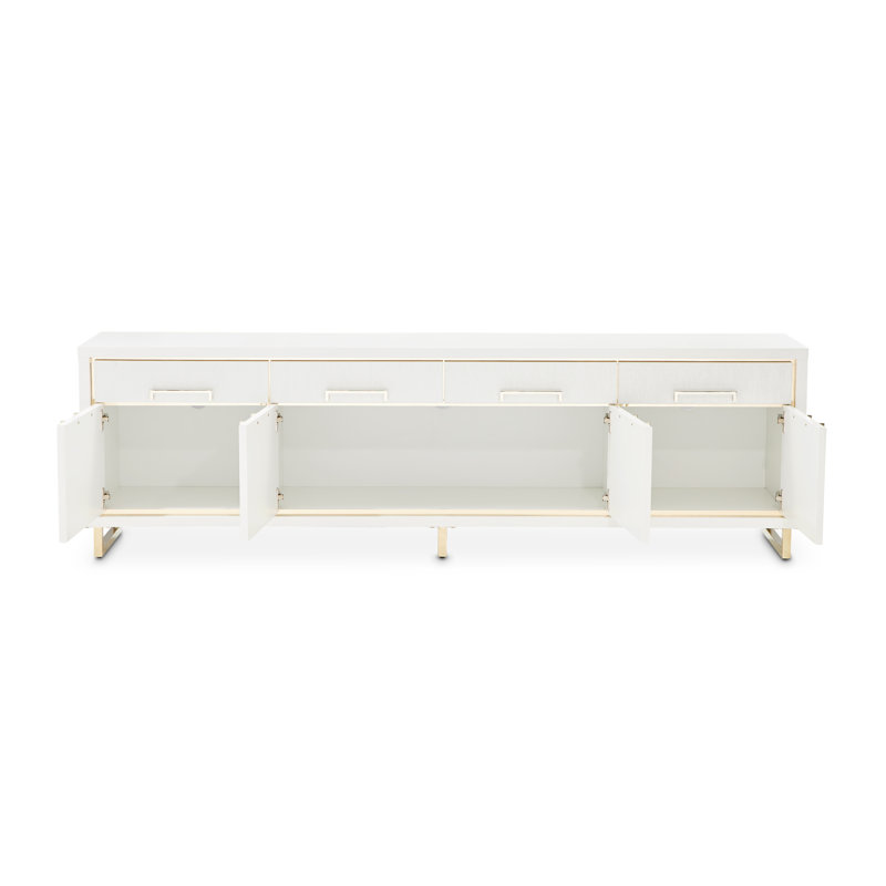 Palm Gate Media Cabinet - Cloud White