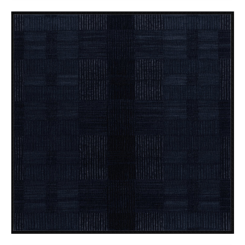 Machine Washable Checkered Gray Area Rug, Square 7'