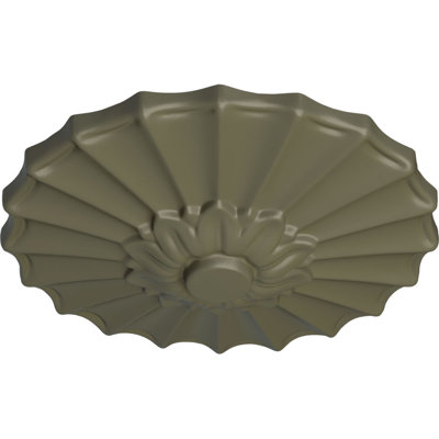 Médaillon de plafond Endurathane Benson, DO 9 po x P 4 1/8 po x P 5/8 po (convient aux auvents jusqu'à 4 1/8 po), finition dorée peinte à la main