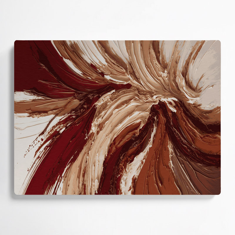 «Lyrical Abstraction 10», art mural en métal brun, H 8 po x l 10 po