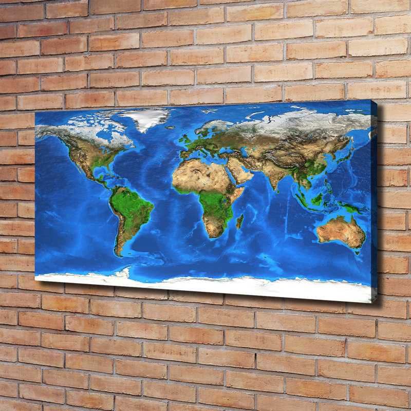 World Map - Wrapped Canvas Print